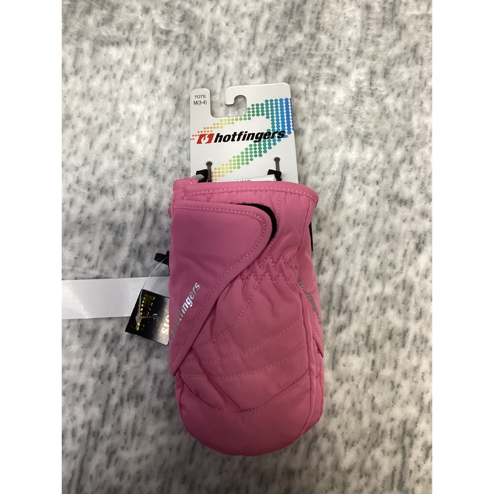 Hotfingers Zip N Slide Pink Toddler Mittens KC206T Size M 3-4 Hotloft Insulated